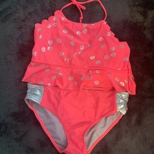 Coral & Silver Limited Too Bikini.Never worn w/tags &hygienic liner. Size 14/16